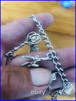VINTAGE STERLING SILVER 925 CHARM BRACELET X 16 CHARMS WEIGHS 40.4g