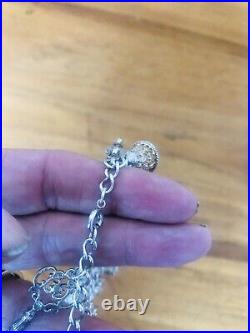 VINTAGE STERLING SILVER 925 CHARM BRACELET X 16 CHARMS WEIGHS 40.4g