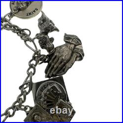 VINTAGE Sterling Silver Charm Bracelet 15 Charms Germany Religious Theme 59.3g VINTAGE Sterling Silver Charm Bracelet 15 Charms Germany Religious Theme 59.3g
