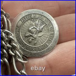 VINTAGE Sterling Silver Charm Bracelet 15 Charms Germany Religious Theme 59.3g VINTAGE Sterling Silver Charm Bracelet 15 Charms Germany Religious Theme 59.3g