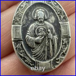 VINTAGE Sterling Silver Charm Bracelet 15 Charms Germany Religious Theme 59.3g VINTAGE Sterling Silver Charm Bracelet 15 Charms Germany Religious Theme 59.3g