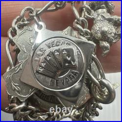 VINTAGE Sterling Silver Charm Bracelet 15 Charms Germany Religious Theme 59.3g VINTAGE Sterling Silver Charm Bracelet 15 Charms Germany Religious Theme 59.3g