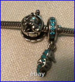 VTG Authentic Disney Pandora sterling silver bracelet 7 1/2 8 charms