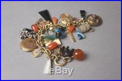 Victorian to Vintage Gold-Fill & Silver Fob Charm Bracelet