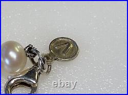 Vincenza Sterling Silver bracelet 925 Freshwater Pearl heart charm 12.63g