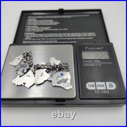 Vintage 1940-50s Sterling Silver 925 Hawaiian Tourist 7 Charms Bracelet 7