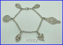 Vintage 1975 Celtic Art Industries Scottish Iona Sterling Silver Charm Bracelet