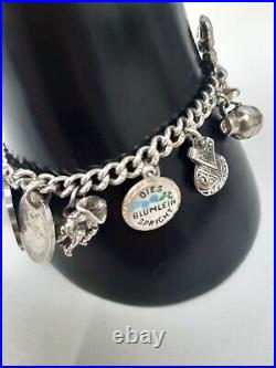 Vintage 1979 Silver Charm Bracelet with 15 Charms