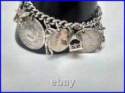 Vintage 1979 Silver Charm Bracelet with 15 Charms