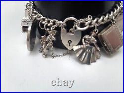 Vintage 1979 Silver Charm Bracelet with 15 Charms