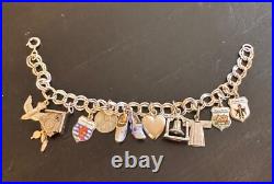 Vintage 6 1/2 Sterling Silver Charm Bracelet 23 g Salzburg, Luxembourg, Munchen Vintage 6 1/2 Sterling Silver Charm Bracelet 23 g Salzburg, Luxembourg, Munchen