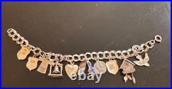 Vintage 6 1/2 Sterling Silver Charm Bracelet 23 g Salzburg, Luxembourg, Munchen Vintage 6 1/2 Sterling Silver Charm Bracelet 23 g Salzburg, Luxembourg, Munchen