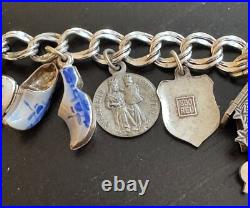 Vintage 6 1/2 Sterling Silver Charm Bracelet 23 g Salzburg, Luxembourg, Munchen Vintage 6 1/2 Sterling Silver Charm Bracelet 23 g Salzburg, Luxembourg, Munchen