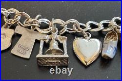 Vintage 6 1/2 Sterling Silver Charm Bracelet 23 g Salzburg, Luxembourg, Munchen Vintage 6 1/2 Sterling Silver Charm Bracelet 23 g Salzburg, Luxembourg, Munchen