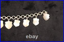 Vintage 800 Silver European City Tour Enamel Shield Crest 12 Charm Bracelet 1960