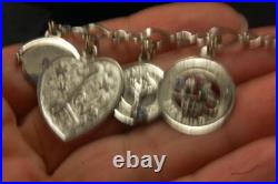Vintage 9 Charms Dog Fairy Heard Prey Happy Birthday Sterling Bracelet Mr Vintage 9 Charms Dog Fairy Heard Prey Happy Birthday Sterling Bracelet Mr