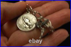 Vintage 9 Charms Dog Fairy Heard Prey Happy Birthday Sterling Bracelet Mr Vintage 9 Charms Dog Fairy Heard Prey Happy Birthday Sterling Bracelet Mr