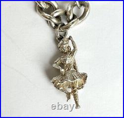 Vintage 925 Silver Charm Bracelet / Opening Charms / Birmingham 1973 64 Gram