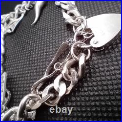 Vintage 925 Sterling Silver Charm Bracelet With 8 Silver Charms Vintage 925 Sterling Silver Charm Bracelet With 8 Silver Charms