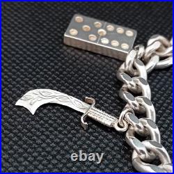 Vintage 925 Sterling Silver Charm Bracelet With 8 Silver Charms Vintage 925 Sterling Silver Charm Bracelet With 8 Silver Charms