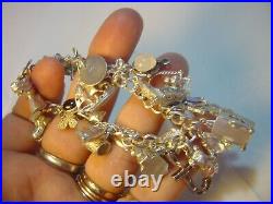 Vintage Big Solid Silver 25 Charm Bracelet So Different Heavy- 7. Investment