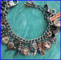 Vintage Blackberry Designs Charm Bracelet Ancient Egyptian Theme 316L Stainless Vintage Blackberry Designs Charm Bracelet Ancient Egyptian Theme 316L Stainless