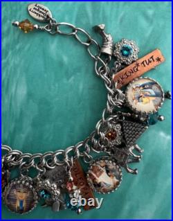 Vintage Blackberry Designs Charm Bracelet Ancient Egyptian Theme 316L Stainless Vintage Blackberry Designs Charm Bracelet Ancient Egyptian Theme 316L Stainless