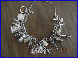 Vintage Charm Bracelet 16 Charms