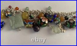 Vintage Chinese charm bracelet silver