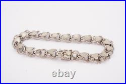 Vintage Elco Sterling Silver 925 Double Link Heart Bracelet 7.5