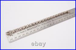 Vintage Elco Sterling Silver 925 Double Link Heart Bracelet 7.5