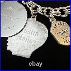 Vintage Elco Sterling Silver Charm Bracelet North Carolina Family Theme 70g Vintage Elco Sterling Silver Charm Bracelet North Carolina Family Theme 70g