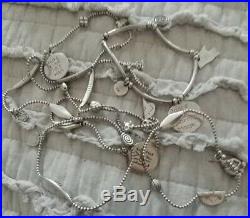 Vintage Good Charma Bracelets & Charms Sterling Silver Lot Of 7 Bracelets $395