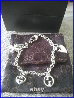 Vintage Gucci Sterling Silver Lucky Charms Bracelet Nwot 1973