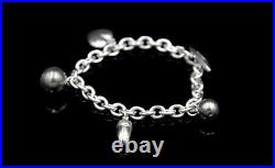 Vintage Hermann Siersbol Silver Bracelet with Charms