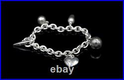 Vintage Hermann Siersbol Silver Bracelet with Charms