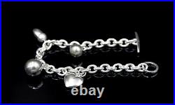 Vintage Hermann Siersbol Silver Bracelet with Charms