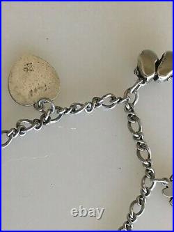 Vintage James Avery Sterling Silver Bracelet I Love You Mom Heart Shoes Charms