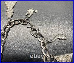 Vintage Morgans Jobs Daughters 925 Sterling Silver DMI Charm Bracelet 24g & 7 Vintage Morgans Jobs Daughters 925 Sterling Silver DMI Charm Bracelet 24g & 7