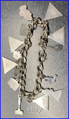 Vintage Morgans Jobs Daughters 925 Sterling Silver DMI Charm Bracelet 24g & 7 Vintage Morgans Jobs Daughters 925 Sterling Silver DMI Charm Bracelet 24g & 7