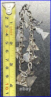 Vintage Morgans Jobs Daughters 925 Sterling Silver DMI Charm Bracelet 24g & 7 Vintage Morgans Jobs Daughters 925 Sterling Silver DMI Charm Bracelet 24g & 7