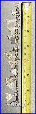 Vintage Morgans Jobs Daughters 925 Sterling Silver DMI Charm Bracelet 24g & 7 Vintage Morgans Jobs Daughters 925 Sterling Silver DMI Charm Bracelet 24g & 7