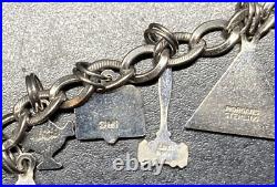 Vintage Morgans Jobs Daughters 925 Sterling Silver DMI Charm Bracelet 24g & 7 Vintage Morgans Jobs Daughters 925 Sterling Silver DMI Charm Bracelet 24g & 7