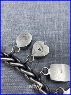 Vintage Peridot Charm Braided Link Toggle Sterling. 925 Bracelet (79 Grams) Vintage Peridot Charm Braided Link Toggle Sterling. 925 Bracelet (79 Grams)