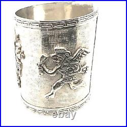 Vintage Plata Sterling Silver Peru Full Wrist Large Cuff Bracelet