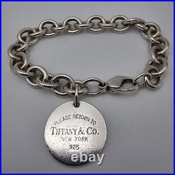Vintage Please Return To Tiffany & Co NY Sterling Silver Tag Charm Bracelet