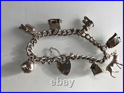 Vintage Silver Charm Bracelet