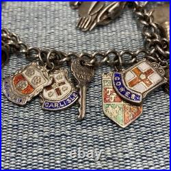 Vintage Silver Charm Bracelet 51g 23 Charms Miscellaneous Themed Vintage Silver Charm Bracelet 51g 23 Charms Miscellaneous Themed