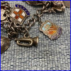 Vintage Silver Charm Bracelet 51g 23 Charms Miscellaneous Themed Vintage Silver Charm Bracelet 51g 23 Charms Miscellaneous Themed
