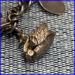 Vintage Silver Charm Bracelet 51g 23 Charms Miscellaneous Themed Vintage Silver Charm Bracelet 51g 23 Charms Miscellaneous Themed